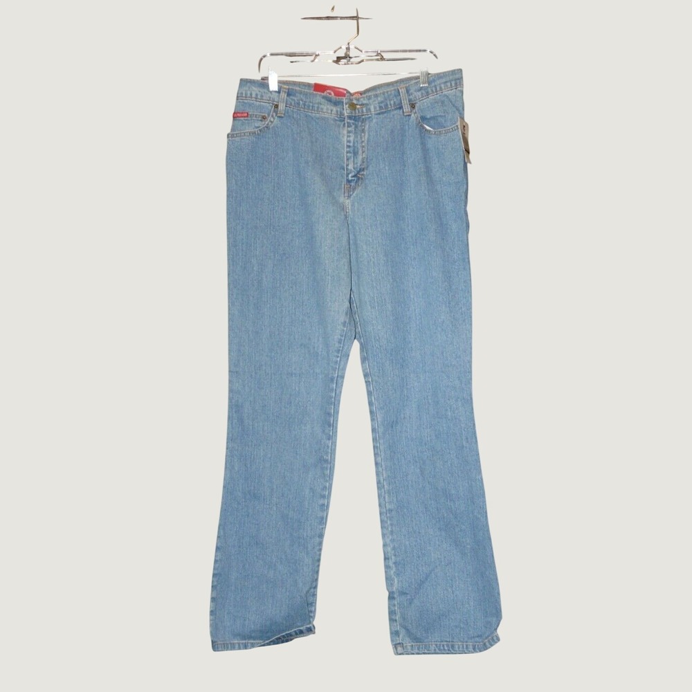 NWT U.S. Polo Assn Jeans Womens 16 Straight Leg Light Wash Stretch Denim Classic